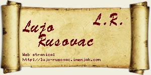 Lujo Rusovac vizit kartica